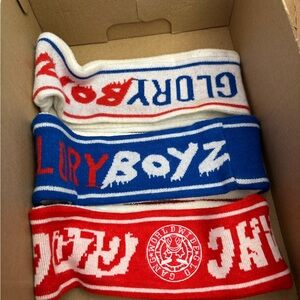 GBE GLORY BOYZ Glo Gang Knit Headbands - Red, Blue, White